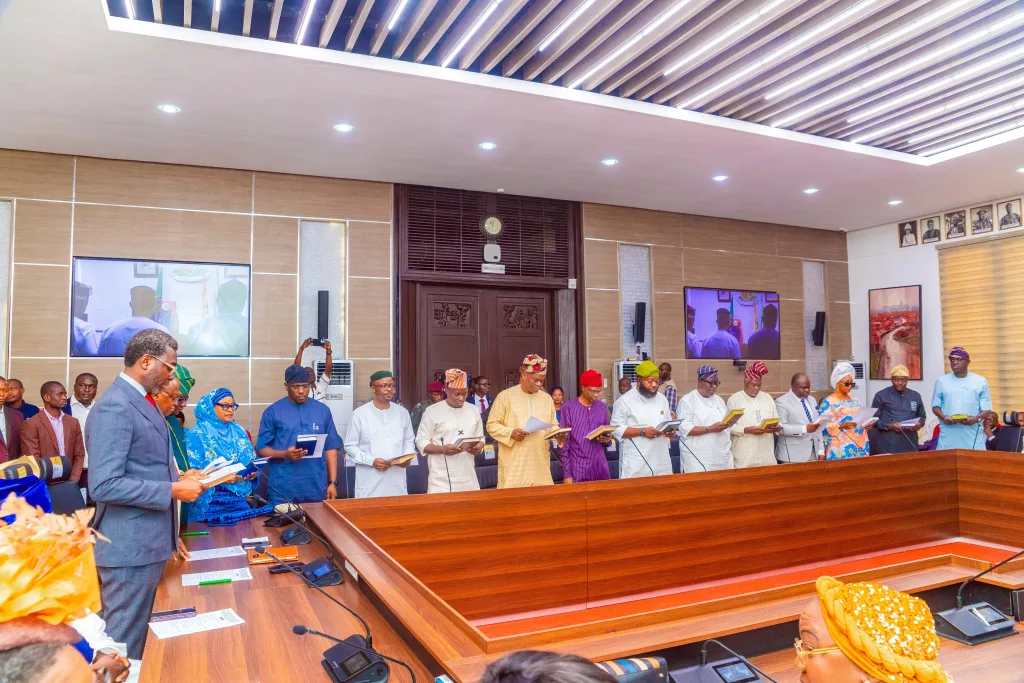 Full list of 22 Members of Governor Seyi Makinde’s Cabinet so far 3 Swearing in of commissioners OYSG 2023 1