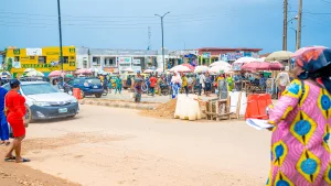 Picture of Junction Improvement Work at Agodi, Ibadan taken on 1st August 2023