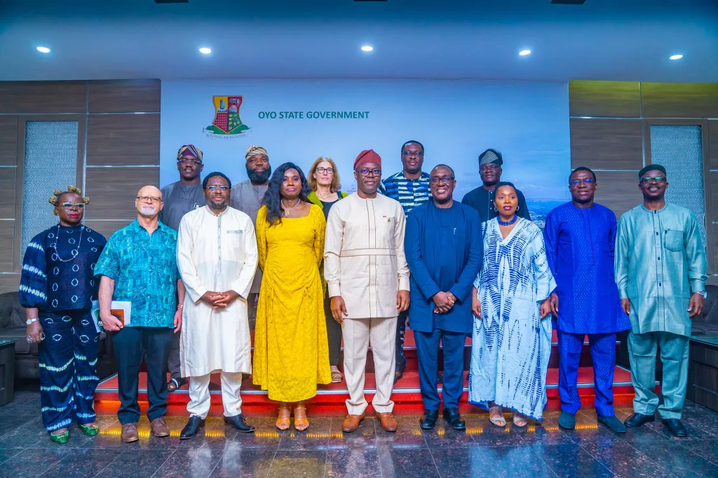 Governor Seyi Makinde Inaugurates Oyo Amotekun Board 2 Governor Seyi Makinde with IITA officials