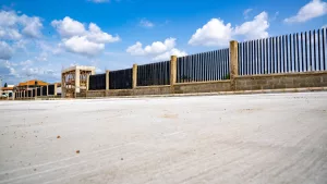 Picture of the ongoing construction of Dr Omololu Olunloyo Park, Ibadan taken on 29th August 2023