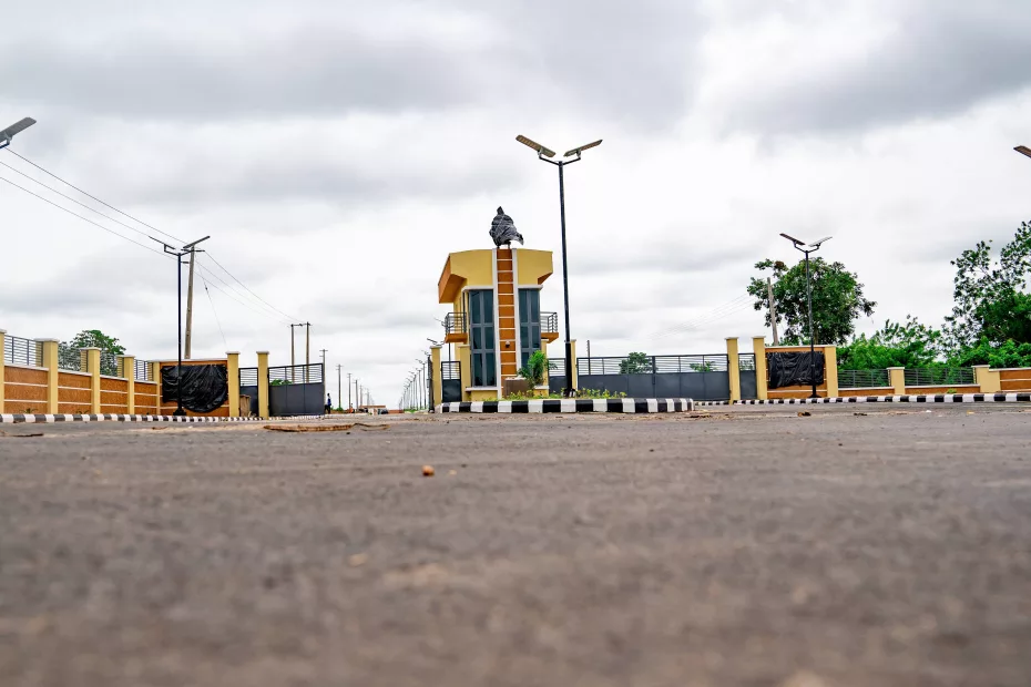 Picture of the main gate at LAUTECH Iseyin Campus taken on 13th September 2023