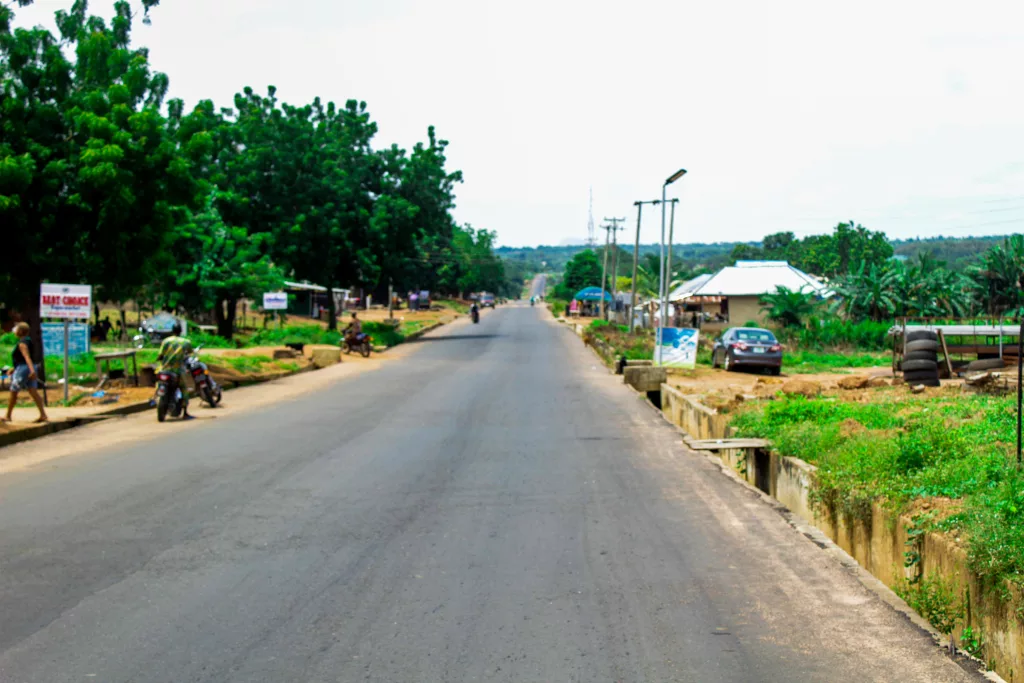 Picture from the nearly completed rehabilitation of the 14.1 km road from Eruwa-Lanlate-Maya taken on 27 September, 2023