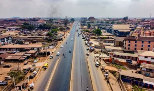 Picture of the Adegbayi Junction-Bus Terminal-Iwo Road Interchange taken on 11 October, 2023