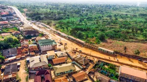 Picture of the ongoing dualisation of the the 8.3 km Akobo-Ojurin-Olorunda Abaa Road taken on 27th November 2023