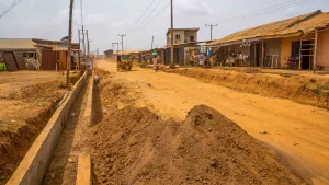 Picture of the reconstruction of the 6.45 km Olodo Garage-Kasumu-Ajia Junction Linking Erunmu-Egbeda Road taken on 20th November 2023