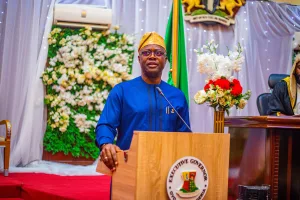 Governor Seyi Makinde during the presentation of the 2024 Budget to the Oyo State House of Assembly on 5 December 2023