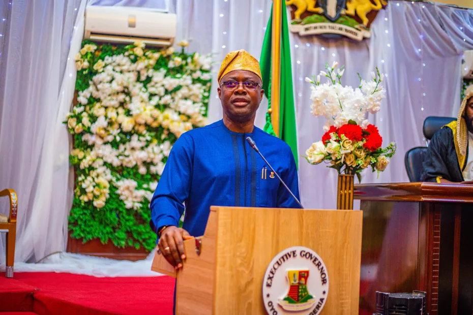 Governor Seyi Makinde during the presentation of the 2024 Budget to the Oyo State House of Assembly on 5 December 2023
