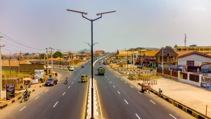 Picture of the completed dualisation of 7.3 km Agodi Gate-Old Ife Road-Adegbayi Junction with a spur to Alakia-Ibadan Airport taken on 13 January 2024