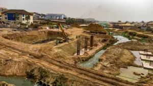 Picture of the reconstruction of the Bridge on Ona River, Agara Akala Way, New Garage by IUFMP taken on 29 January 2024