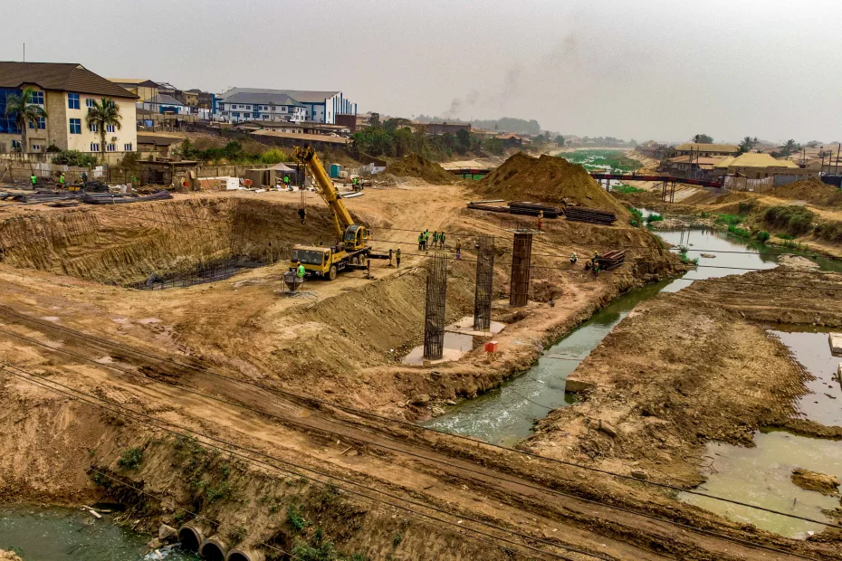 Picture of the reconstruction of the Bridge on Ona River, Agara Akala Way, New Garage by IUFMP taken on 29 January 2024