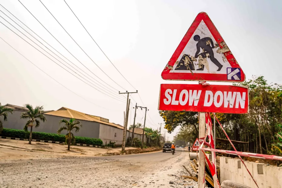 Picture of the reconstruction of Iyaganku-Seventh Day-Oke Bola Junction and Olubadan Stadium Junction-Vale College-NUJ Press Centre Junction with a spur to Total Filling Station-Radio Nigeria-Kobiowu Estate Akinyemi Junction, Ring Road (3.85 km) taken on 8 February 2024