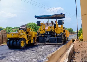 Picture of the nearly completed rehabilitation of Elekara/Christian Baptist Conference Road, Abojupa Scheme, Afijio (1.3 km) executed by Afijio Local Government Council, taken on 26 February 2024