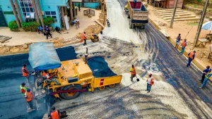 Picture of the reconstruction of the 6.45 km Olodo Garage-Kasumu-Ajia Junction linking Erunmu-Egbeda Road taken on 15 March 2024
