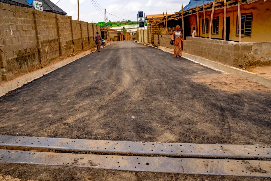 Picture of the construction of Iyana Opa-Musa/Ifesowapo Road 1, 2, 3 off Ikumapayi Road, Olodo Garage taken on 15 March 2024