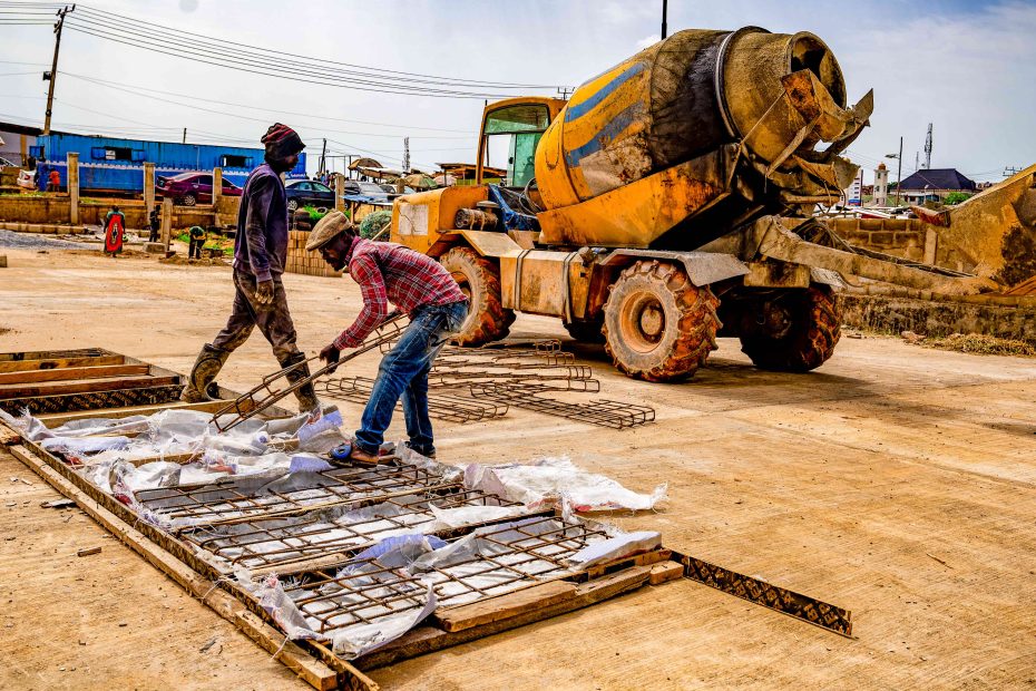The construction of Terminals 1 and 2 of the Iwo Road Bus Interchange taken on 3 June 2024
