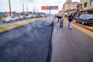 Picture of the ongoing reconstruction of the Molete Under Bridge-Oke Ado-Oke Bola-Queen Cinema, Dugbe Road (9.3 km) taken on 6 August 2024