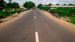 Picture of the completed Oke Adu-Ode Aje-Aremo-Orita Aperin Road (3.5 km) Reconstruction Project taken on 9 July 2024