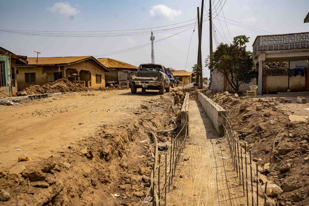 Reconstruction of Monatan Junction (Beside SAO Filling Station)-Adogba-Ebenezery (to link Iyana Church-Alakia Road) and Agoro Junction-Nigerian Breweries Road, taken on 28 January 2025