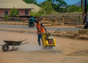 Reconstruction of Old Irepo-Owode Junction in Oyo West LGA as part of the Zero Potholes Initiative in Oyo Town