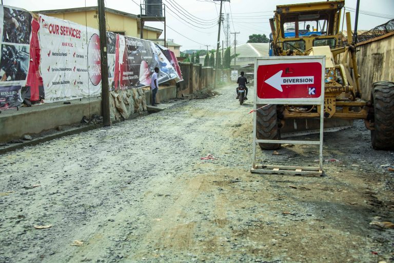 Reconstruction of the 3.45 km Bodija Ojuirin - Ashi Basorun Road with spur to Ojoo, taken on 24 March 2025.