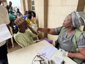 The ongoing Omituntun Free Medical Mission Q1 2025 taken in Ibadan South East LGA, Oyo State on 15 May 2025.