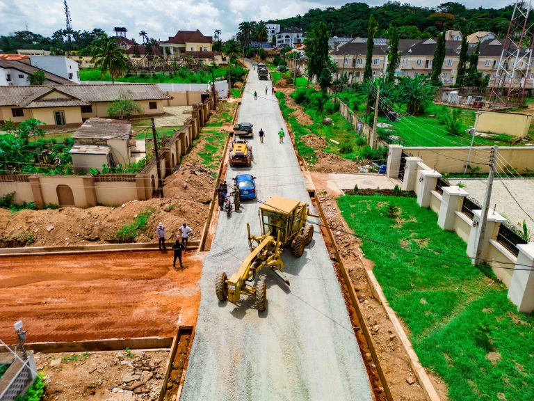 Reconstruction of internal roads in Olive Estate, Agodi, Ibadan taken on 22 May 2025.