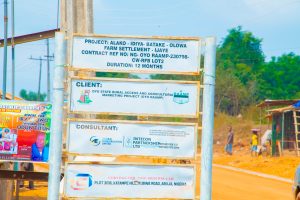 The ongoing rehabilitation of the 37.1 km Alako–Idiya–Batake–Olowa Farm Settlement–Ijaiye in Ido LGA Under RAAMP, taken in January 2026