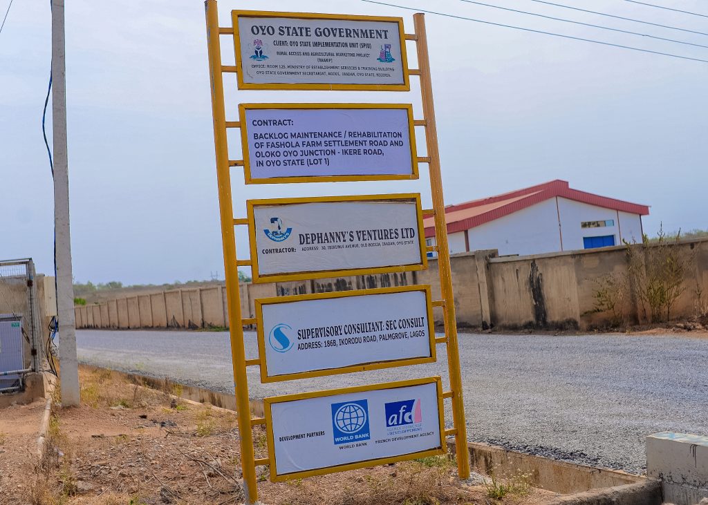 The Ongoing Rehabilitation of the Fasola Farm Settlement Road (8.43 km) in Oyo West LGA under RAAMP 4 4 71