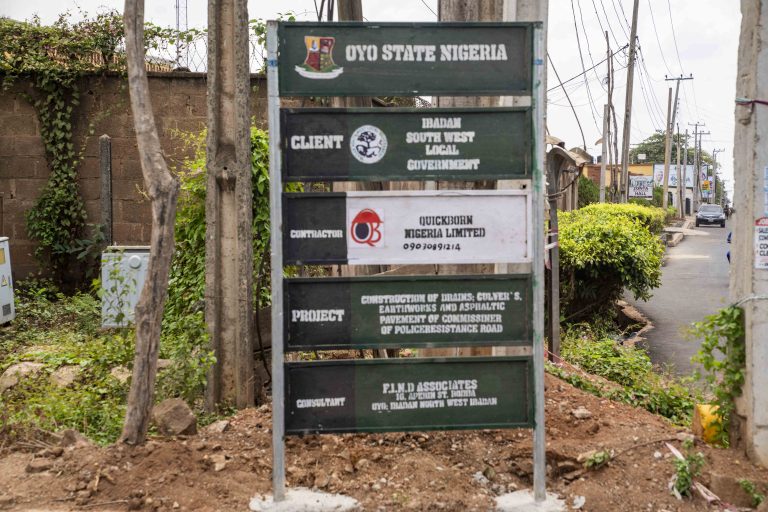 Ongoing Reconstruction of the Commissioner of Police Residence Road by Ibadan South West Local Government Council, taken on 27 March 2026