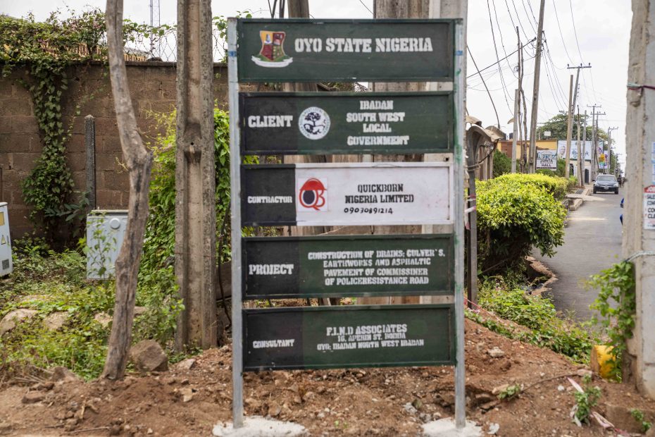 Ongoing Reconstruction of the Commissioner of Police Residence Road by Ibadan South West Local Government Council, taken on 27 March 2026