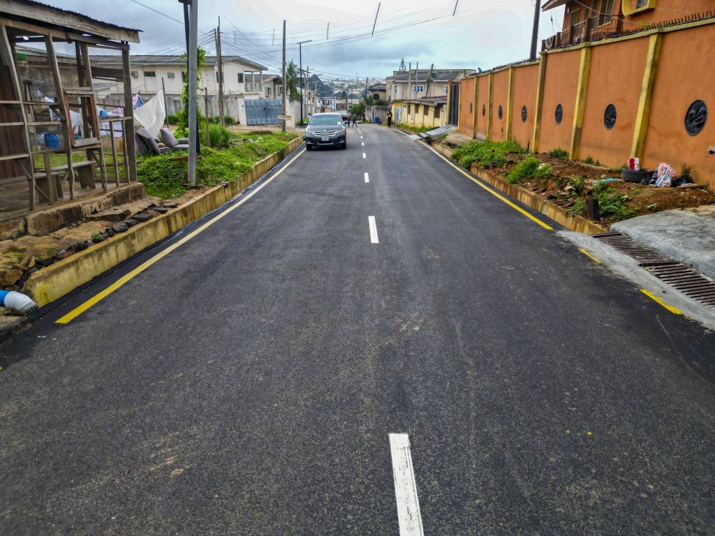 Completed: Construction of 1 km Ikolaba/Omowale Kuye Estate Road, Bodija, by the Ibadan North Local Government Council 5 Completed: Construction of 1 km Ikolaba/Omowale Kuye Estate Road, Bodija, by the Ibadan North Local Government Council, taken on 29 July 2026