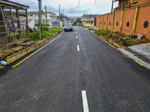 Completed: Construction of 1 km Ikolaba/Omowale Kuye Estate Road, Bodija, by the Ibadan North Local Government Council, taken on 29 July 2026