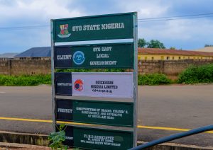 The Reconstruction of the 1.9 km Oba Adeyemi-Mobolaje Road, linking St Francis-Baba Iluoyinbo Road, by Oyo East Local Government Council, taken on 27 July 2026