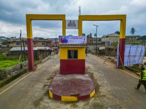 Completed and Commissioned: Construction of a Fire Station, a Market Car Park and Reconstruction of the 2 km Bodija Main Market Road, by the Ibadan North Local Government Council, taken on 6 August 2026