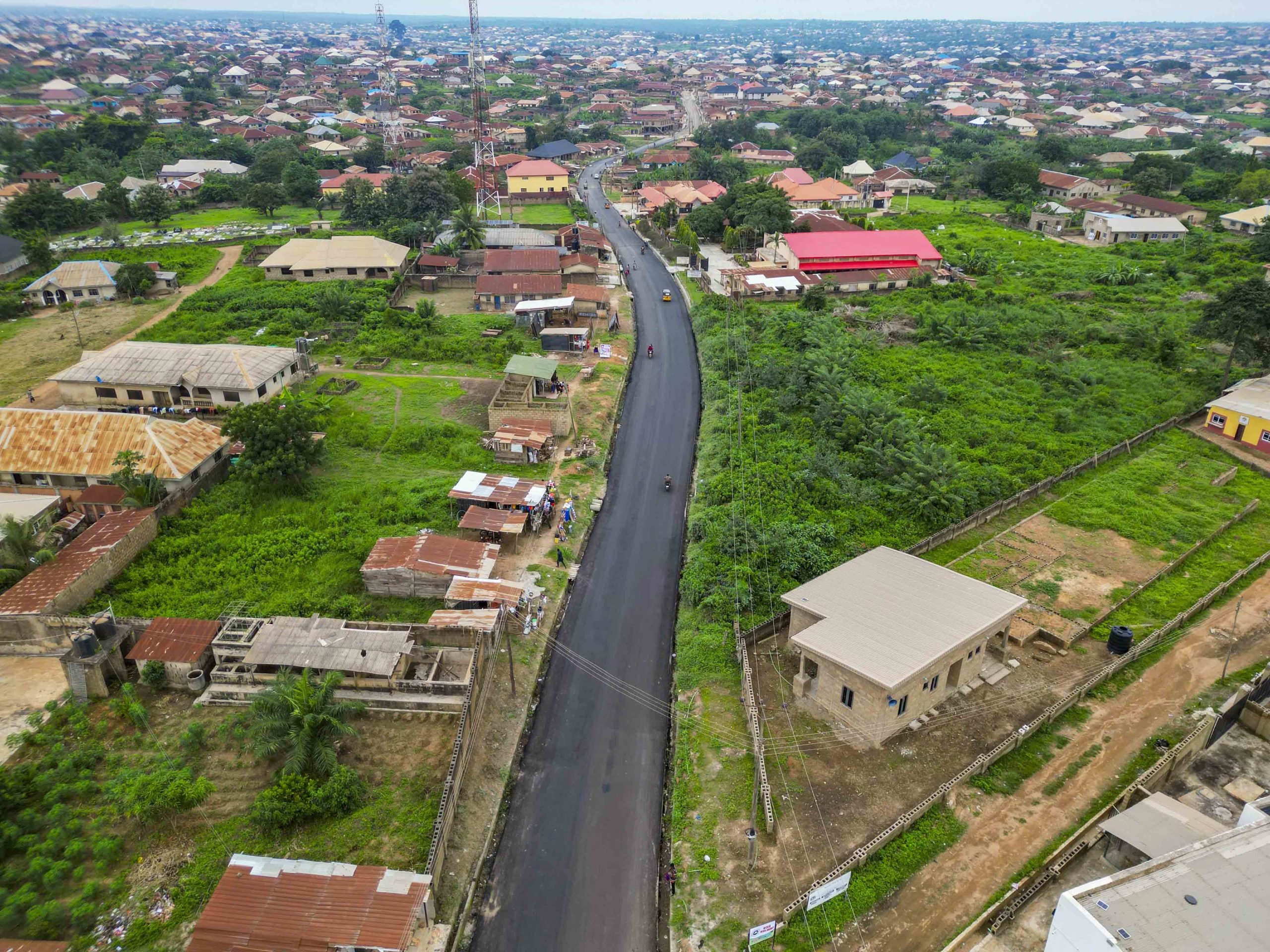 Ongoing Project: The 5.8 km Enyo Filling Station (Olodo)-Agandi-Emu Area-Alaja Area Odan Junction-Egba (Egbeda/Lagelu Boundary) Road and Agandi/Ayeloja Road by the Egbeda Local Government Council 12 12 70 scaled