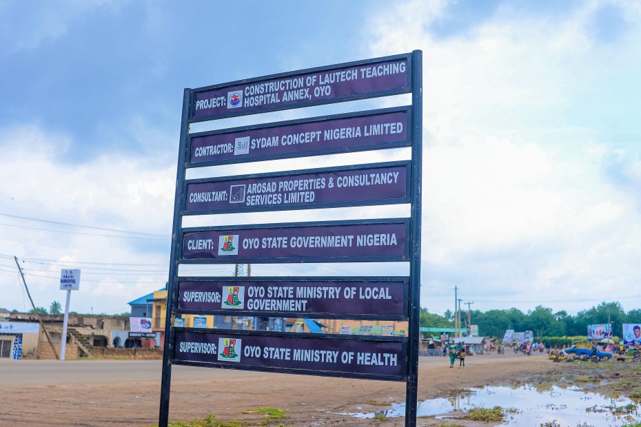 An Update on the Upgrade of the LAUTECH Teaching Hospital, Oyo Annexe, Oyo State 1 The Ongoing Upgrade of the LAUTECH Teaching Hospital, Oyo Annexe, Oyo State, taken on 29 August 2026