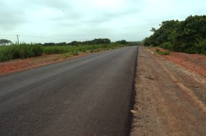 Ongoing Reconstruction/Rehabilitation of the 30 km Okaka Junction-Otu-Igbojaiye-KAP Film Village Road, taken on 31 August 2026.