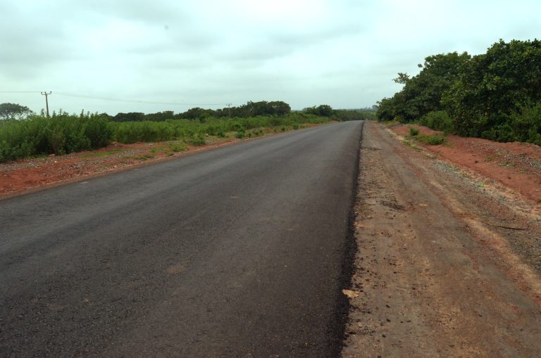 Ongoing Reconstruction/Rehabilitation of the 30 km Okaka Junction-Otu-Igbojaiye-KAP Film Village Road, taken on 31 August 2026.