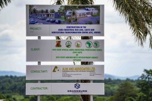 Ongoing Construction of the Special Agro-Industrial Processing Zone (SAPZ) at the 3000-hectares Oyo State Agribusiness Industrial Hub, Ijaiye, taken on 14 September 2026.